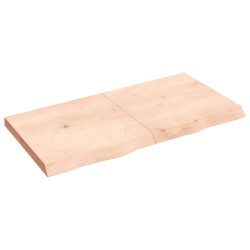 Tischplatte 120x60x6 cm Massivholz Eiche Unbehandelt