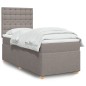 vidaXL Boxspringbett mit Matratze Taupe 90x200 cm Stoff vidaXL Boxspringbett mit Matratze Taupe 90x200 cm Stoff