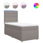 vidaXL Boxspringbett mit Matratze Taupe 90x200 cm Stoff vidaXL Boxspringbett mit Matratze Taupe 90x200 cm Stoff