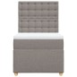 vidaXL Boxspringbett mit Matratze Taupe 90x200 cm Stoff vidaXL Boxspringbett mit Matratze Taupe 90x200 cm Stoff
