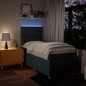 vidaXL Boxspringbett mit Matratze Blau 90x200 cm Stoff vidaXL Boxspringbett mit Matratze Blau 90x200 cm Stoff