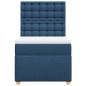 vidaXL Boxspringbett mit Matratze Blau 90x200 cm Stoff vidaXL Boxspringbett mit Matratze Blau 90x200 cm Stoff