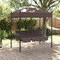 vidaXL Hollywoodschaukel mit Dach Kaffeebraun Stahl vidaXL Hollywoodschaukel mit Dach Kaffeebraun Stahl