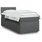 vidaXL Boxspringbett mit Matratze Dunkelgrau 90x200 cm Stoff vidaXL Boxspringbett mit Matratze Dunkelgrau 90x200 cm Stoff