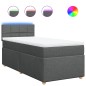 vidaXL Boxspringbett mit Matratze Dunkelgrau 90x200 cm Stoff vidaXL Boxspringbett mit Matratze Dunkelgrau 90x200 cm Stoff