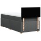 vidaXL Boxspringbett mit Matratze Dunkelgrau 90x200 cm Stoff vidaXL Boxspringbett mit Matratze Dunkelgrau 90x200 cm Stoff