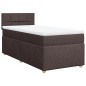 vidaXL Boxspringbett mit Matratze Dunkelbraun 90x200 cm Stoff vidaXL Boxspringbett mit Matratze Dunkelbraun 90x200 cm Stoff