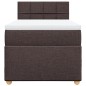 vidaXL Boxspringbett mit Matratze Dunkelbraun 90x200 cm Stoff vidaXL Boxspringbett mit Matratze Dunkelbraun 90x200 cm Stoff