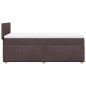 vidaXL Boxspringbett mit Matratze Dunkelbraun 90x200 cm Stoff vidaXL Boxspringbett mit Matratze Dunkelbraun 90x200 cm Stoff