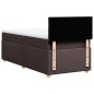 vidaXL Boxspringbett mit Matratze Dunkelbraun 90x200 cm Stoff vidaXL Boxspringbett mit Matratze Dunkelbraun 90x200 cm Stoff