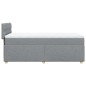 vidaXL Boxspringbett mit Matratze Hellgrau 90x200 cm Stoff vidaXL Boxspringbett mit Matratze Hellgrau 90x200 cm Stoff