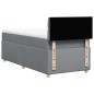vidaXL Boxspringbett mit Matratze Hellgrau 90x200 cm Stoff vidaXL Boxspringbett mit Matratze Hellgrau 90x200 cm Stoff