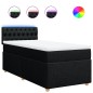 vidaXL Boxspringbett mit Matratze Schwarz 90x200 cm Stoff vidaXL Boxspringbett mit Matratze Schwarz 90x200 cm Stoff