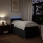 vidaXL Boxspringbett mit Matratze Schwarz 90x200 cm Stoff vidaXL Boxspringbett mit Matratze Schwarz 90x200 cm Stoff