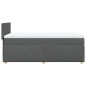 vidaXL Boxspringbett mit Matratze Dunkelgrau 100x200 cm Stoff vidaXL Boxspringbett mit Matratze Dunkelgrau 100x200 cm Stoff