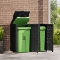 vidaXL Mülltonnenbox für 2 Tonnen Schwarz 138x79x117 cm Stahl vidaXL Mülltonnenbox für 2 Tonnen Schwarz 138x79x117 cm Stahl