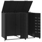 vidaXL Mülltonnenbox für 2 Tonnen Schwarz 138x79x117 cm Stahl vidaXL Mülltonnenbox für 2 Tonnen Schwarz 138x79x117 cm Stahl