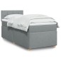 vidaXL Boxspringbett mit Matratze Hellgrau 100x200 cm Stoff vidaXL Boxspringbett mit Matratze Hellgrau 100x200 cm Stoff