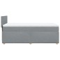 vidaXL Boxspringbett mit Matratze Hellgrau 100x200 cm Stoff vidaXL Boxspringbett mit Matratze Hellgrau 100x200 cm Stoff