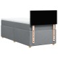 vidaXL Boxspringbett mit Matratze Hellgrau 100x200 cm Stoff vidaXL Boxspringbett mit Matratze Hellgrau 100x200 cm Stoff