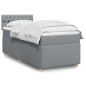 vidaXL Boxspringbett mit Matratze Hellgrau 100x200 cm Stoff vidaXL Boxspringbett mit Matratze Hellgrau 100x200 cm Stoff