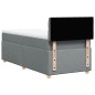 vidaXL Boxspringbett mit Matratze Hellgrau 100x200 cm Stoff vidaXL Boxspringbett mit Matratze Hellgrau 100x200 cm Stoff