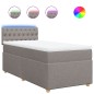 vidaXL Boxspringbett mit Matratze Taupe 100x200 cm Stoff vidaXL Boxspringbett mit Matratze Taupe 100x200 cm Stoff