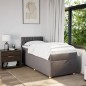 vidaXL Boxspringbett mit Matratze Taupe 100x200 cm Stoff vidaXL Boxspringbett mit Matratze Taupe 100x200 cm Stoff