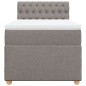 vidaXL Boxspringbett mit Matratze Taupe 100x200 cm Stoff vidaXL Boxspringbett mit Matratze Taupe 100x200 cm Stoff