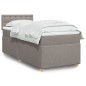 vidaXL Boxspringbett mit Matratze Taupe 100x200 cm Stoff vidaXL Boxspringbett mit Matratze Taupe 100x200 cm Stoff