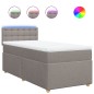 vidaXL Boxspringbett mit Matratze Taupe 100x200 cm Stoff vidaXL Boxspringbett mit Matratze Taupe 100x200 cm Stoff
