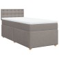 vidaXL Boxspringbett mit Matratze Taupe 100x200 cm Stoff vidaXL Boxspringbett mit Matratze Taupe 100x200 cm Stoff