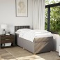 vidaXL Boxspringbett mit Matratze Taupe 100x200 cm Stoff vidaXL Boxspringbett mit Matratze Taupe 100x200 cm Stoff