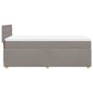 vidaXL Boxspringbett mit Matratze Taupe 100x200 cm Stoff vidaXL Boxspringbett mit Matratze Taupe 100x200 cm Stoff