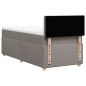 vidaXL Boxspringbett mit Matratze Taupe 100x200 cm Stoff vidaXL Boxspringbett mit Matratze Taupe 100x200 cm Stoff