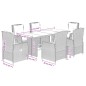 vidaXL 7-tlg. Garten-Essgruppe mit Kissen Beige Poly Rattan vidaXL 7-tlg. Garten-Essgruppe mit Kissen Beige Poly Rattan