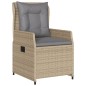 vidaXL 5-tlg. Garten-Essgruppe mit Kissen Beige Poly Rattan vidaXL 5-tlg. Garten-Essgruppe mit Kissen Beige Poly Rattan