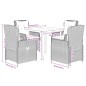 vidaXL 5-tlg. Garten-Essgruppe mit Kissen Beige Poly Rattan vidaXL 5-tlg. Garten-Essgruppe mit Kissen Beige Poly Rattan