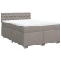 vidaXL Boxspringbett mit Matratze Taupe 140x190 cm Stoff vidaXL Boxspringbett mit Matratze Taupe 140x190 cm Stoff