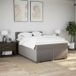 vidaXL Boxspringbett mit Matratze Taupe 140x190 cm Stoff vidaXL Boxspringbett mit Matratze Taupe 140x190 cm Stoff