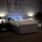 vidaXL Boxspringbett mit Matratze Taupe 140x190 cm Stoff vidaXL Boxspringbett mit Matratze Taupe 140x190 cm Stoff