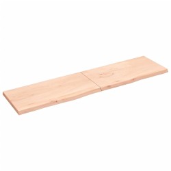 Tischplatte 200x50x4 cm Massivholz Eiche Unbehandelt