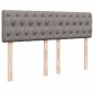 vidaXL Boxspringbett mit Matratze Taupe 140x190 cm Stoff vidaXL Boxspringbett mit Matratze Taupe 140x190 cm Stoff