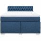 vidaXL Boxspringbett mit Matratze Blau 140x190 cm Stoff vidaXL Boxspringbett mit Matratze Blau 140x190 cm Stoff