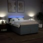 vidaXL Boxspringbett mit Matratze Dunkelgrau 140x200 cm Stoff vidaXL Boxspringbett mit Matratze Dunkelgrau 140x200 cm Stoff