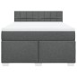 vidaXL Boxspringbett mit Matratze Dunkelgrau 140x200 cm Stoff vidaXL Boxspringbett mit Matratze Dunkelgrau 140x200 cm Stoff