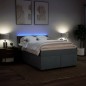 vidaXL Boxspringbett mit Matratze Dunkelgrau 140x200 cm Stoff vidaXL Boxspringbett mit Matratze Dunkelgrau 140x200 cm Stoff