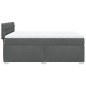 vidaXL Boxspringbett mit Matratze Dunkelgrau 140x200 cm Stoff vidaXL Boxspringbett mit Matratze Dunkelgrau 140x200 cm Stoff