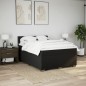 vidaXL Boxspringbett mit Matratze Schwarz 140x200 cm Stoff vidaXL Boxspringbett mit Matratze Schwarz 140x200 cm Stoff