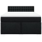 vidaXL Boxspringbett mit Matratze Schwarz 140x200 cm Stoff vidaXL Boxspringbett mit Matratze Schwarz 140x200 cm Stoff